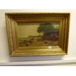 Ornate Gilt Framed Oil on Canvas Depicting a Shore Scene
