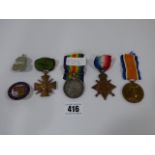Group of First World War Medals to W Waterfall PRC & STJJ & German Military Medal for the Years