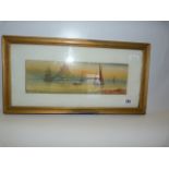 Gilt Framed Water Colour Depicting St Michaels Mount