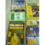 Large Collection of 60's & 70's Wolverhampton Wanderers Programmes