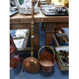 Copper Coal Scuttle & Bed Warmer