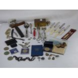 Tray Consisting of Coins - Pen Knives etc