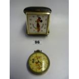 Mickey Mouse Travel Clock & Mickey Mouse Pocket Watch
