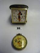 Mickey Mouse Travel Clock & Mickey Mouse Pocket Watch