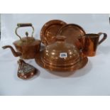 Box Containing Copper Plates - Kettles - Jugs etc