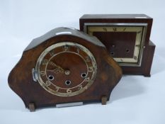 2 Art Deco Mantel Clocks (A/F)