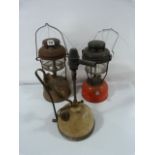 3 Old Paraffin Tilly Lamps