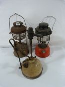 3 Old Paraffin Tilly Lamps