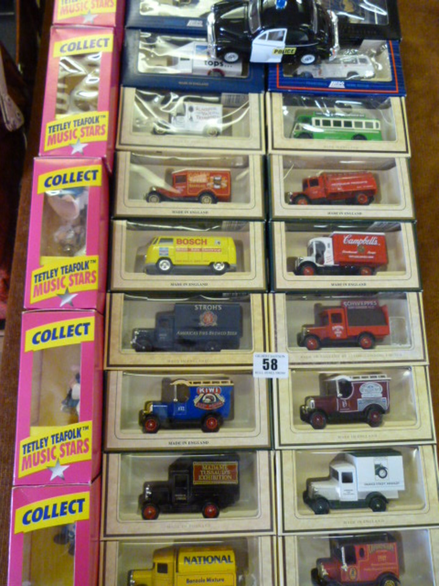 20 Days Gone by & Other Diecast Vehicles and 5 Tetley Tea Folk Music Stars