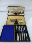 3 Cased Sets of Cutlery