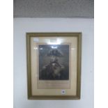 Gilt Framed Etching of The Right Honourable Lord Nelson