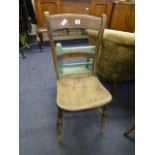 Edwardian Pine Kitchen Chair & 1 Other