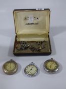 3 Pocket Watches with Keys