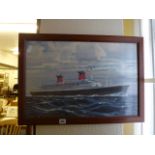 Framed Picture Depicting The SS France