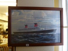Framed Picture Depicting The SS France