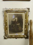 Gilt Framed Print Depicting Queen Victoria (A/F)