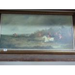 Gilt Framed Hunting Scene