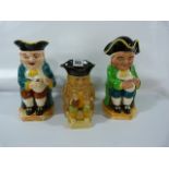 3 Burlington Ware Toby Jugs