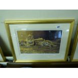 Gilt Framed Limited Edition Steven Gayford Print - Lions at Rest