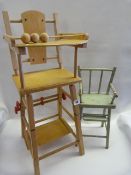 2 Child's Doll High Chairs