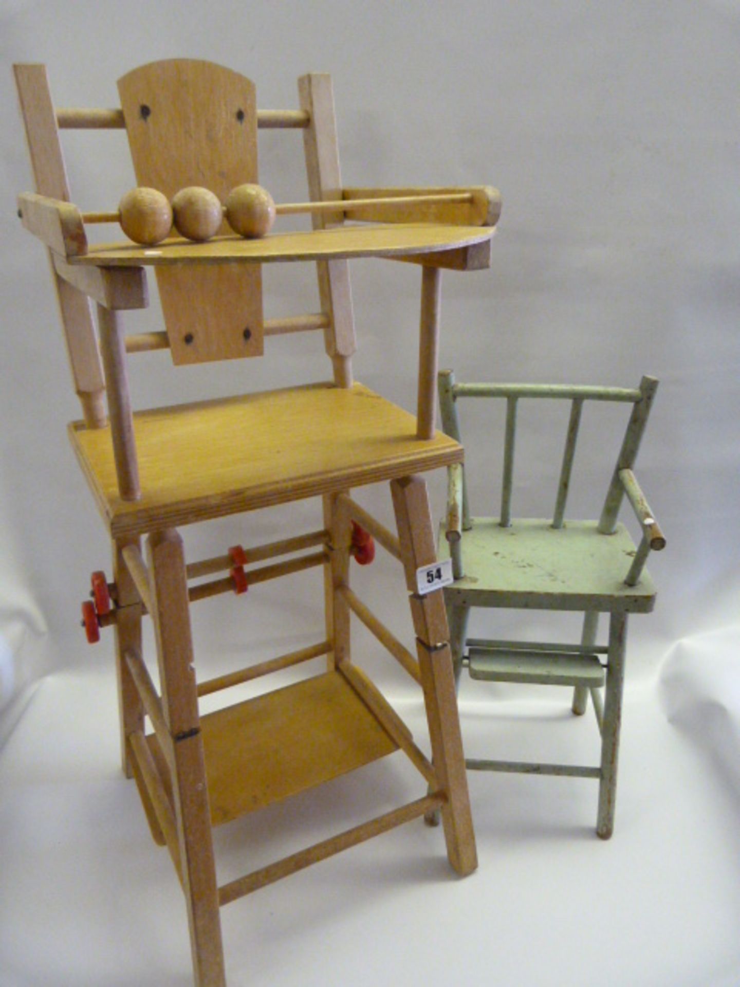 2 Child's Doll High Chairs