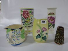 Large Poole Vase - Carltonware Vase - Crown Devon Jug etc