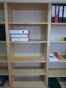 6 Tier Open Fronted Beech Bookcase