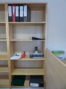 6 Tier Open Fronted Beech Bookcase