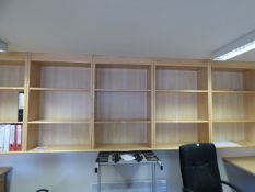 5 Beech Open Fronted Wall Mounted Bookshelves