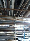 *Contents of Scaffold Rack Including Various Steel Tubular Scaffolding - Batons - Reclaimed