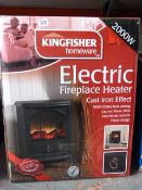 *Kingfisher 2000 Watt Electric Fire Place Heater Cast Iron Effect