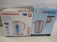*Brabantia Stainless Steel Kettle and a Morphy Richards Kettle