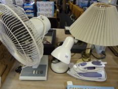 Table Lamp & Shade - Desk Lamp - Iron etc