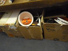 3 Boxes of Bric-a-Brac including Books - Wii Games - Clocks - Records etc