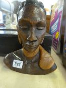 Carved African Lady Figurine