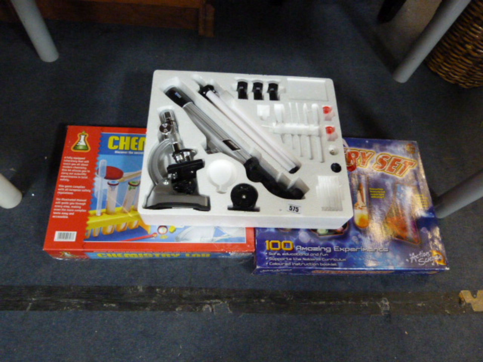 2 Childrens Chemistry Sets & Microscope Set