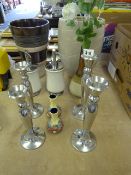 4 Silver Candle Sticks - Vases - etc
