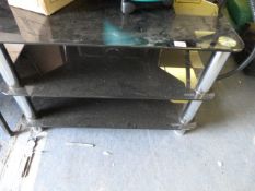 Black Glass Television Stand
