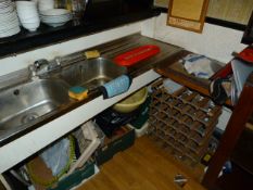 Double Stainless Steel Sink with Drainer & Single Sink