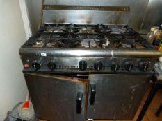Parry 6 Burner Commercial Gas Cooker over Oven