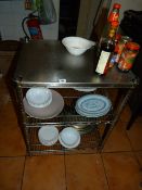 3 Tier Wire Pot Rack with Stainless Steel Top