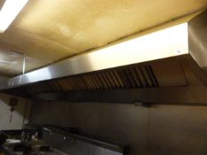 Large Stainless Steel Extraction Canopy complete with Splashback - Ducting - Speed Control & Fan