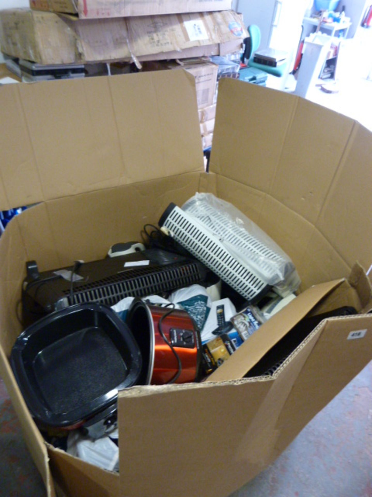 Pallet Containing approx 60 Items including Radiators, Slow Cookers, Kettles, Heaters etc