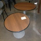 2 x low level coffee tables, walnut