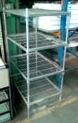 Galvanised  4-tier storage rack