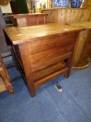 Solid Oak Occasional Table with Drawer