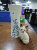 Kingston Pottery Vase & Cat