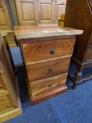 Small Fruitwood Chest of 3 Drawers