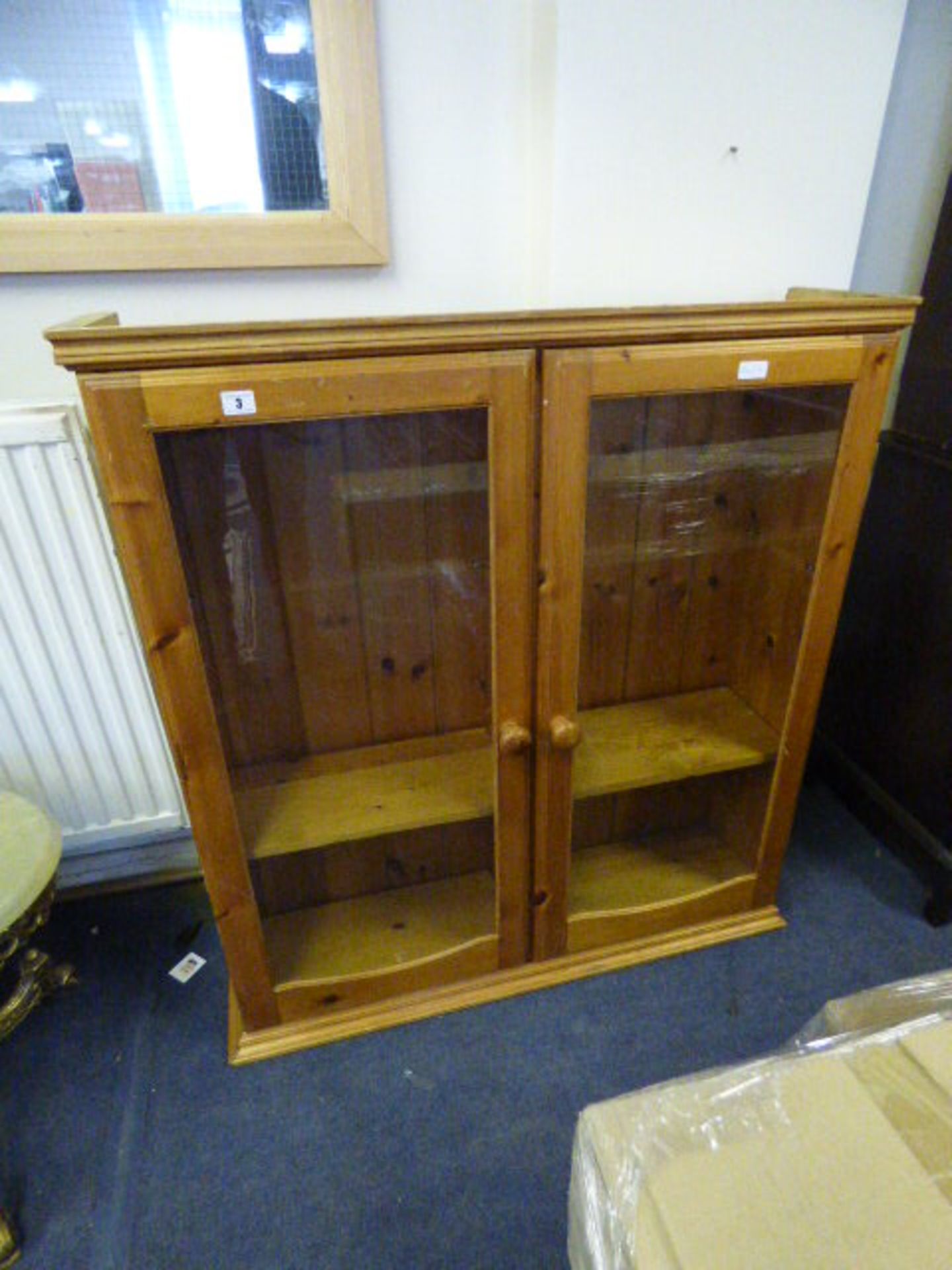 Glazed Pine Bookcase