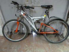 Boss Slice Red & Silver Mountain Bike with Suspension